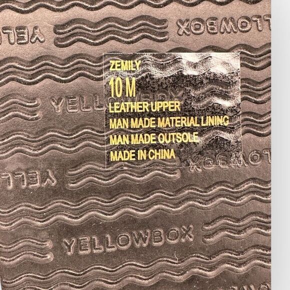 NWOT Yellow Box Womens Clear Rhinestone Zemily Flip Flop Sandals Black Size 10 - Picture 4 of 4